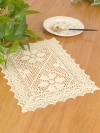 Wholesale of retro lace country-style hollowed-out solid-color cover towels, small tablecloths, placemats, rectangular tablecloths, and background props for shooting details Picture
